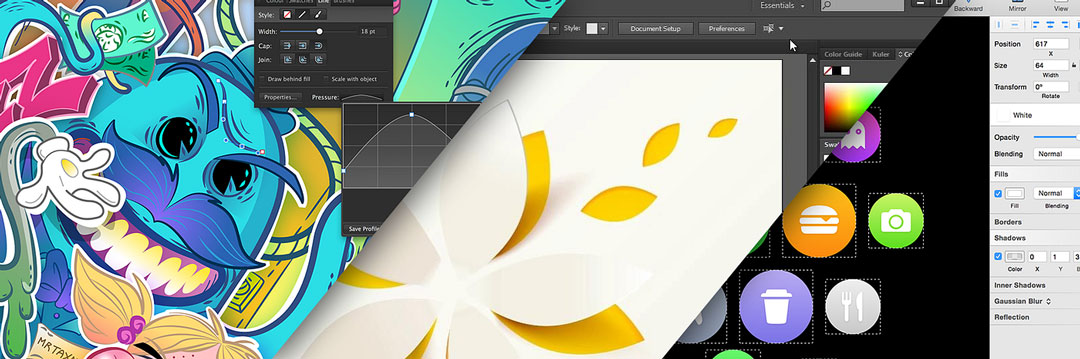 بررسی رابط کاربری Affinity Designer در مقابل Adobe Illustrator | وبلاگ آموزشگاه ریکولی